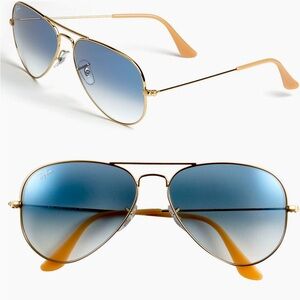 Ray Ban Blue Gradient Aviator Sunglasses